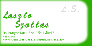 laszlo szollas business card